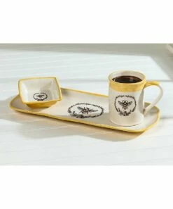 Cheap 🔥 Abbott White & Yellow Bee Wreath Long Rectangular Platter For Home & Garden ⭐ -Abbott Shop zu88807970 alt 2 tm1598383087