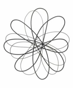 Hot Sale 🛒 Abbott Black Loopy Flower Wall Décor For Home & Garden 😀