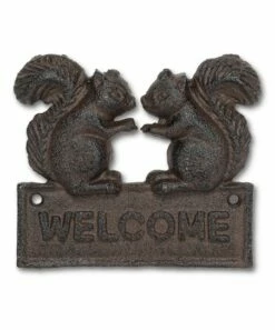 Cheapest ⭐ Abbott 'Welcome' Squirrel Wall Sign For Home & Garden 🥰