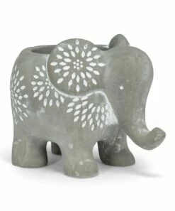 Deals 🎁 Abbott Gray & White Elephant Planter For Other 💯