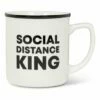 Best Sale 😍 Abbott White 'Social Distance King' Mug For Home & Garden 🔥