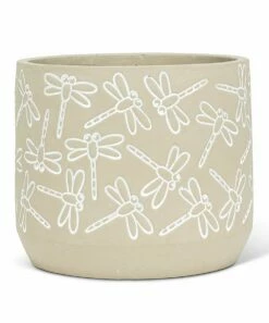 Top 10 😍 Abbott 7'' Cream Dragonfly Debossed Planter For Home & Garden 🔔