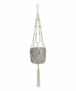 Buy 🌟 Abbott 42'' Beige Beaded Fringe Macramé Planter Hanger For Home & Garden 💯 -Abbott Shop zu92397698 alt 4 tm1611001753