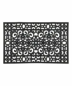 Best Sale 🤩 Abbott Black Intricate Scroll Door Mat For Home & Garden 👏