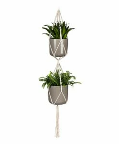 Promo 🎉 Abbott Natural Macrame Double Plant Hanger For Home & Garden 🌟