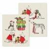 Flash Sale ⌛ Abbott Gray & Green Holiday 🦮 Dogs Reusable Swedish Dishcloth - Set Of Two For Home & Garden 😍 -Abbott Shop zu95843429 main tm1627045965