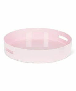 Buy 😀 Abbott Light Pink Handled Round Tray For Home & Garden 💯