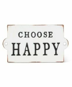 New 🌟 Abbott Black & White 'Choose Happy' Block Sign For Other 👍