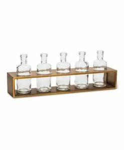 Discount 🤩 Abbott 5.25'' Glass Vase & Rack Set For Home & Garden 🛒