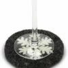Best deal 👏 Abbott Charcoal & White Snowflake Coaster For Home & Garden ✔️ -Abbott Shop zu98665019 main tm1666038859
