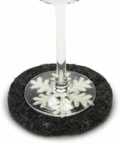 Best deal 👏 Abbott Charcoal & White Snowflake Coaster For Home & Garden ✔️