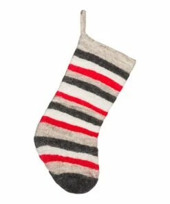Budget ✨ Abbott Gray & Red Stripe Stocking For Home & Garden 💯