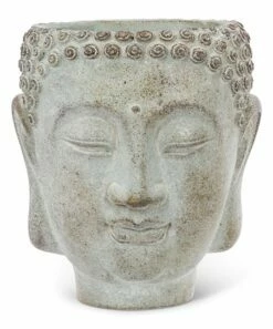 Wholesale 💯 Abbott Gray Buddha Head Large Wall Planter For Other ✔️